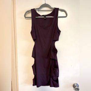 Purple Cut-Out Forever 21 Bodycon Dress